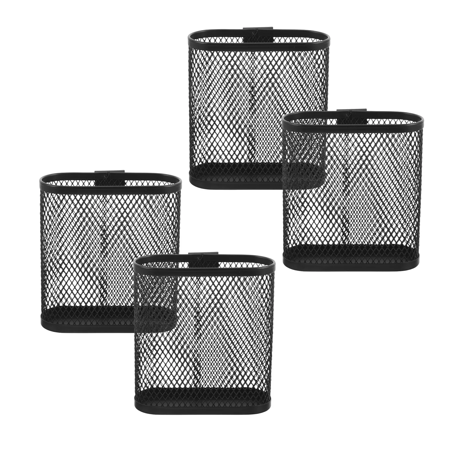 

4Pcs Metal Pencil Holder Mesh Pen Cup Hanging Desktop Organizer Office Pen Storage Stationery Holder for Desk