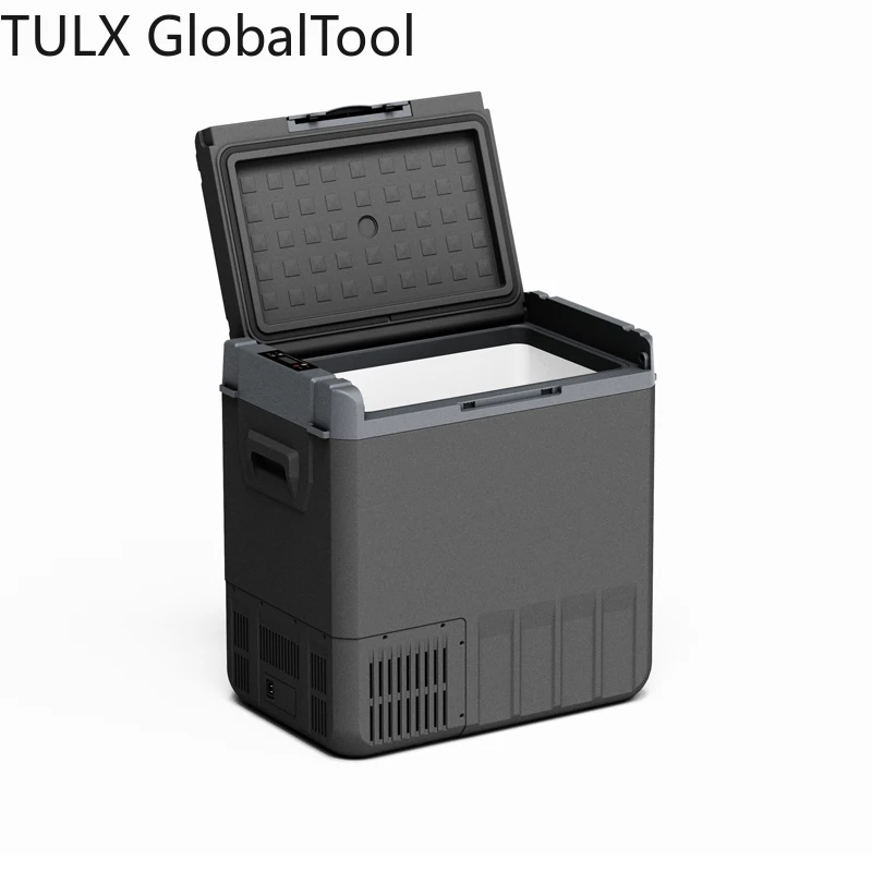 

TULX 56.3LMini Truck Fridge Single-Zone Compressor Freezer Refrigerator 12V/24V/AC 100-240V Compatibility -22C 20C Temperature