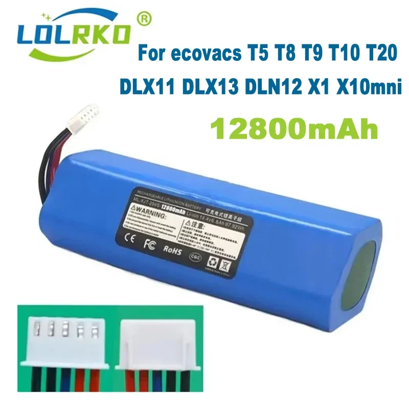 14.4V Upgrade 12800mAh For Ecovacs T5 T8 T9 T10 T20 DLX11 DLX13 DLN12 X1 X1omni X1turbo Sweeping Robot Battery