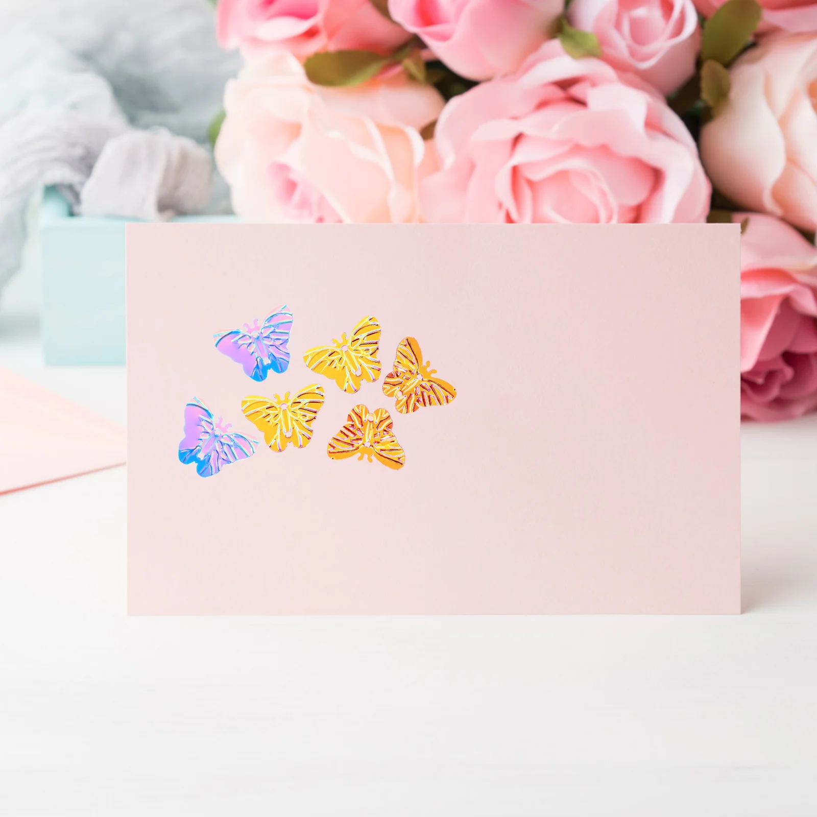 

100Pcs Colorful Confetti Premium Craft Decoration Shaking Cards Wedding Birthday Party Table Festival Celebration