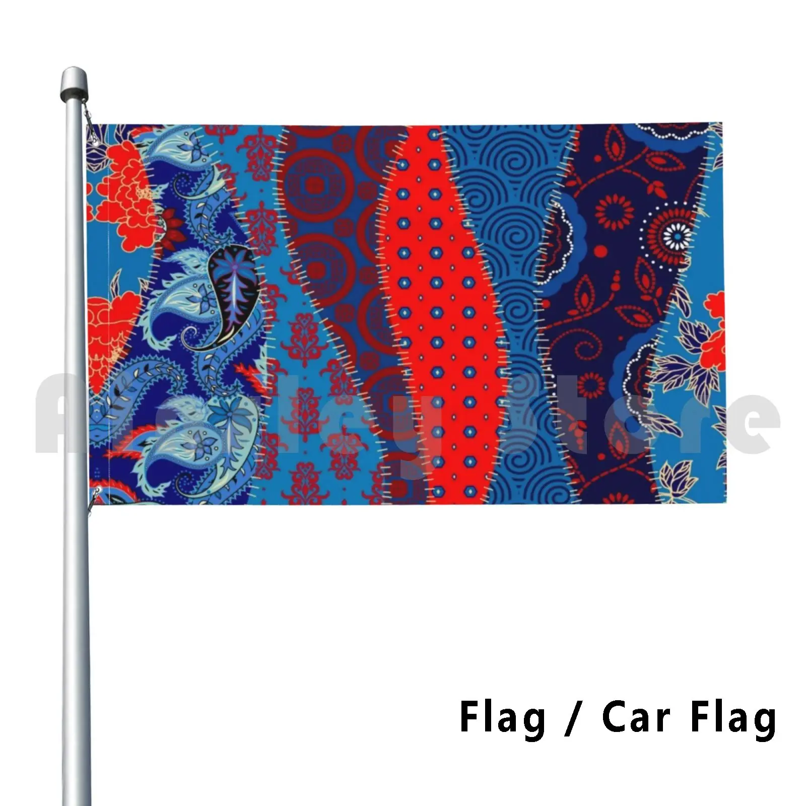 Patchwork Pattern Outdoor Decor Flag Car Flag Patchwork Squares Tartan Patches Surface Surface Paisley