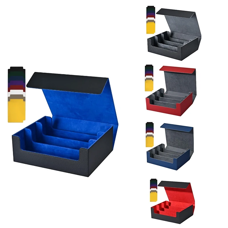 

T31C-Card Storage Box For Trading Cards, 1800+ PU Card Deck Case,Magnetic Closure Card Box For Magnetic Game Cards