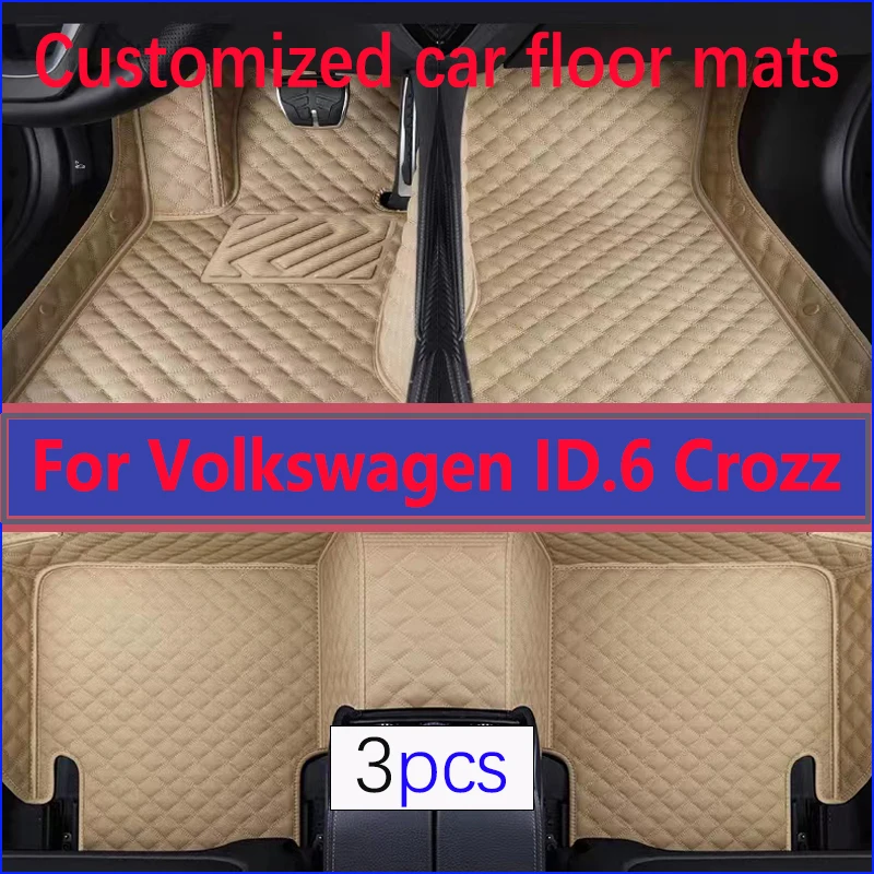 Car Floor Mats For VW Volkswagen ID.6 Crozz 2021 Custom Auto Foot Pads Automobile Carpet Cover Interior Accessories