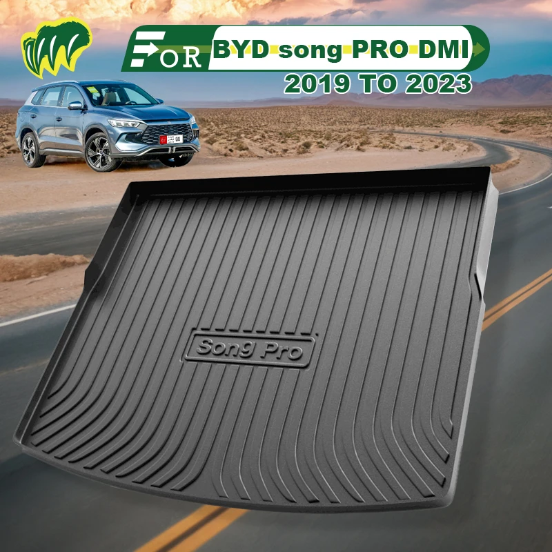 

For BYD song PRO DMI 22 2019-2023 TPE Custom Fit Car Trunk Mat All Season Black Cargo Mat 3D Shaped Laser Measured Trunk Liners