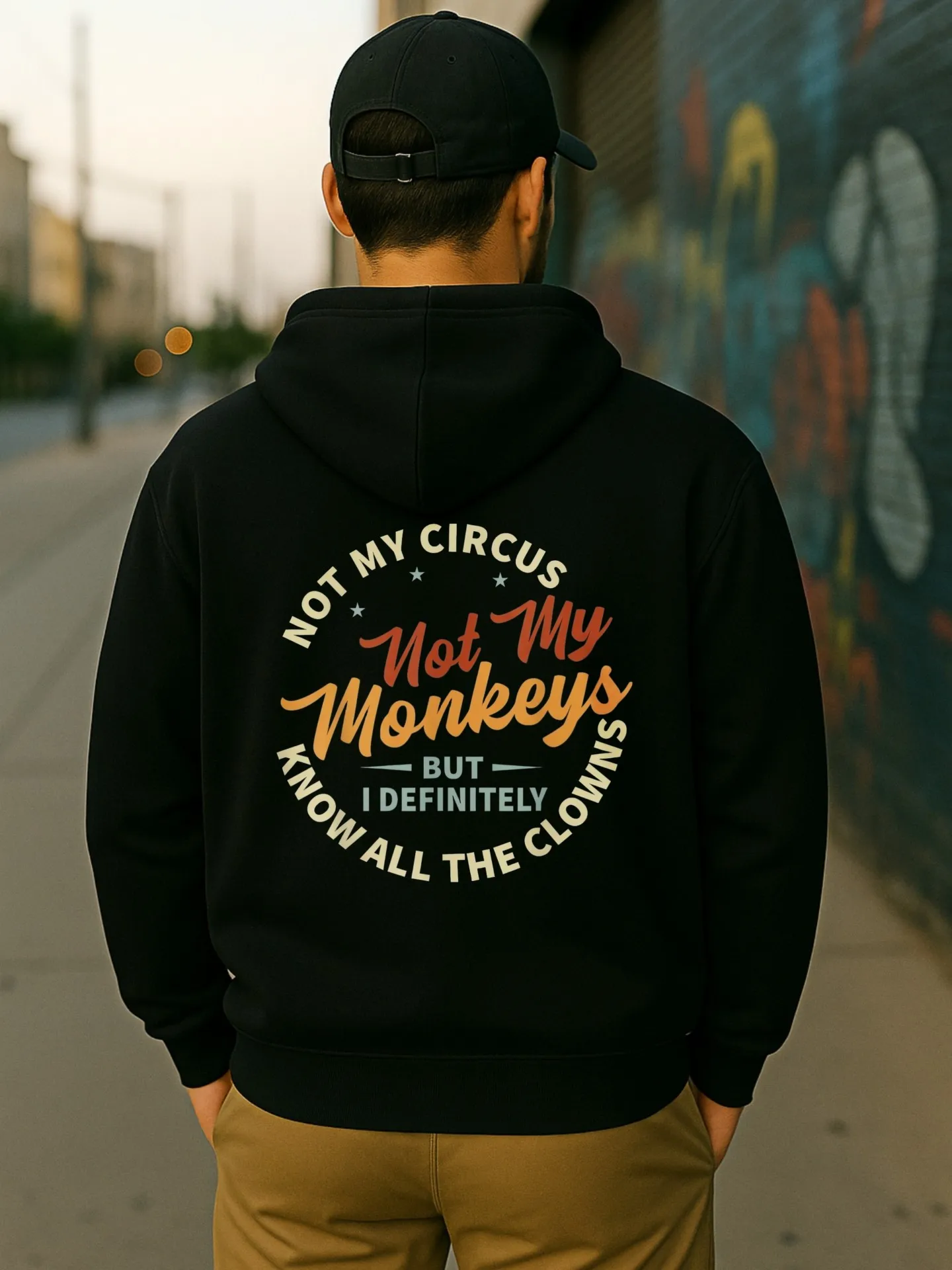 هوديي برسومات جرافيك للرجال، طباعة حروف، نمط كاجوال، مبطن بالصوف، للرجال، للارتداء اليومي #2