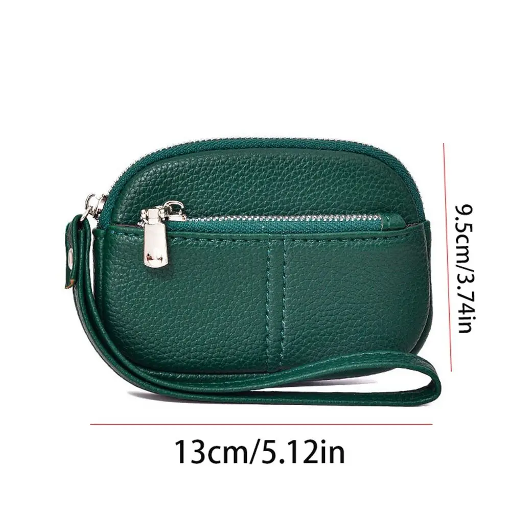 Portable PU Leather Zipper Coin Purse Mini Purse Card Holder Multi Functional Storage Bag Korean Style Small Wallet Women