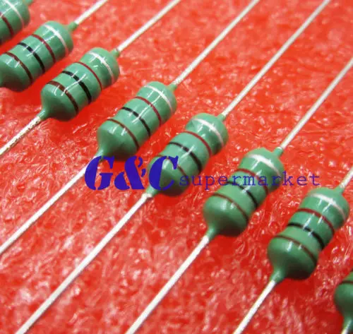 50PCS 0410 Color Ring Inductance 1MH 102K 1/2W Axial RF Choke Coil Inductor