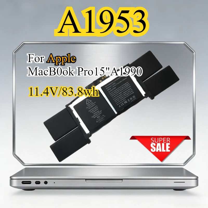 New A1953 A1990 Laptop Battery for Apple MacBook Pro15