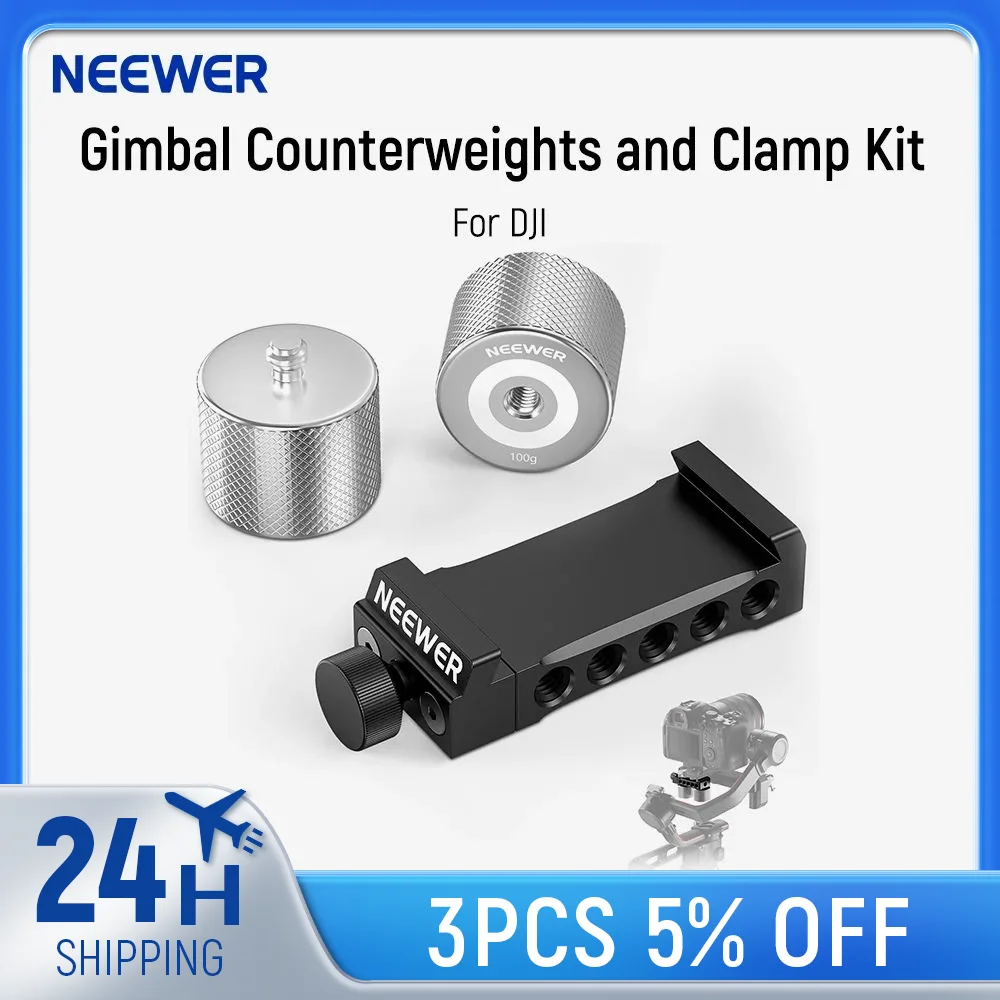 NEEWER Zestaw przeciwwag i zacisków gimbala do DJI Ronin RS4 Pro RS4 RS3 Pro RS3 RS2 RSC2 ZHIYUN Crane 2S 3S Weebill S