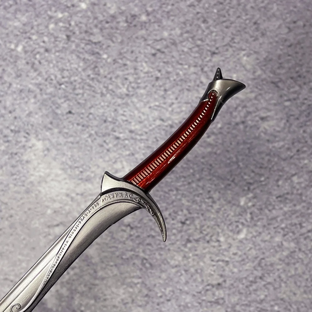 8.2 بوصة/22 سنتيمتر Baggins كاتانا ريال اليابانية كاتانا الساموراي Glamdring Narthil السيف الدائري Aragorn السيف المعادن النينجا سكين لعبة هدية