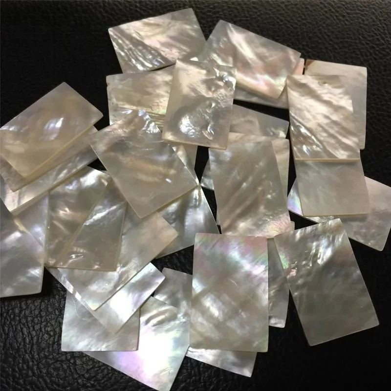 5/10PCS 30x20mmx1mm White Natural Mother Of Pearl Shell Slice DIY Musical Instrument Accessories and Wood Inlay Carved Material