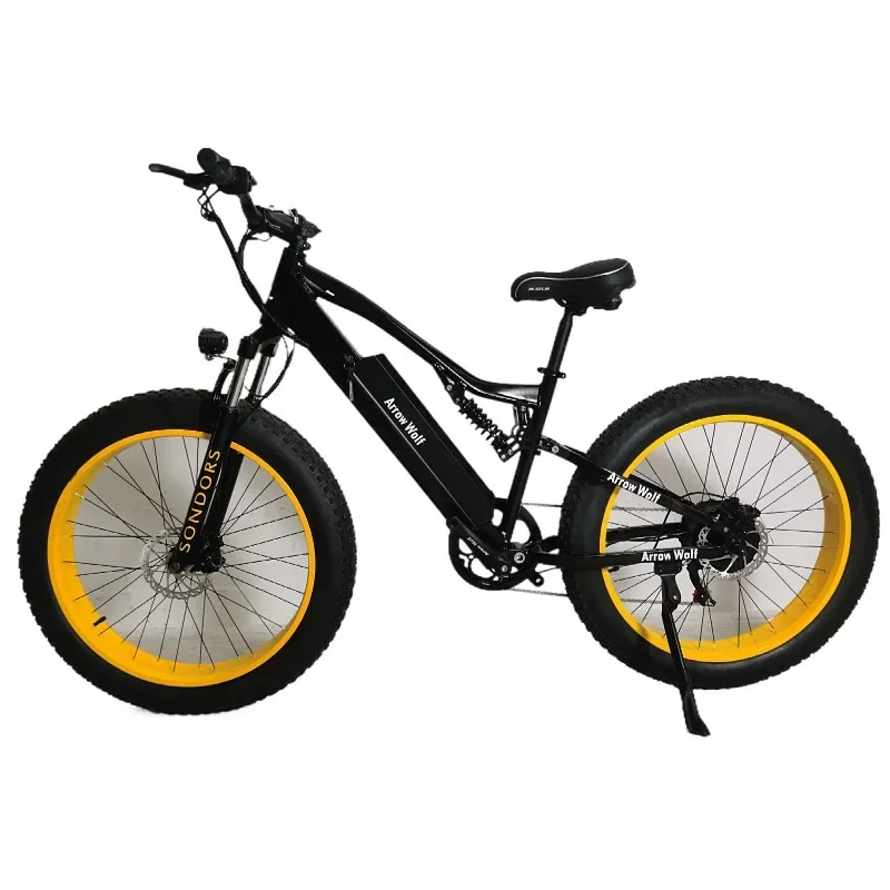 Doble amortiguador neumático ancho bicicleta eléctrica neumático gordo ciclomotor pez espada neumático de nieve vehículo eléctrico 26 pulgadas auto eléctrico