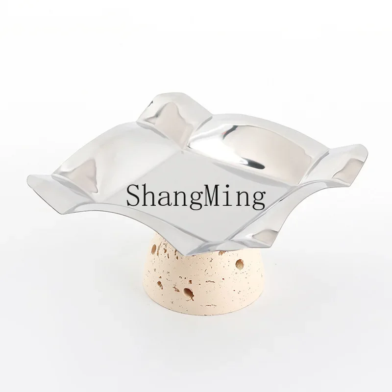 

CL light luxury metal irregular abstract fruit plate ornament model room coffee table snack plate home jewelry