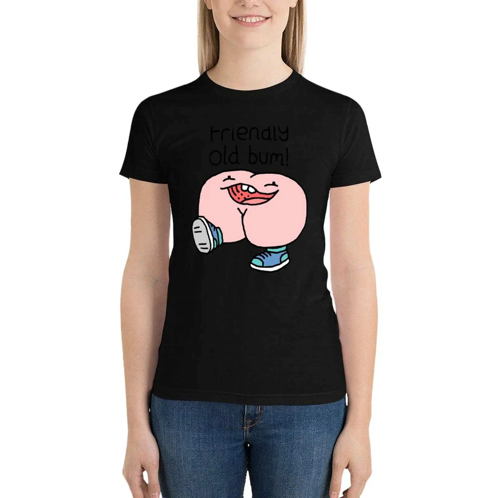 Willy Bum Bum - Friendly Old Bum! T-Shirt aesthetic clothes shirts graphic tees graphics black t-shirts for Women