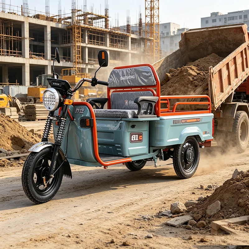 Electric Cargo Tricycle Self Unloading Heavy Load Electric Trike