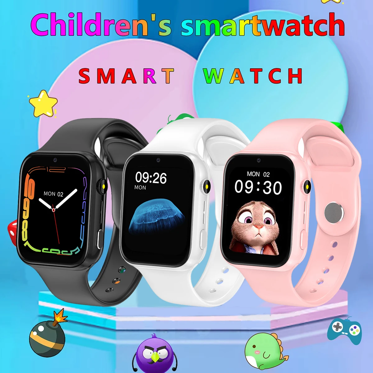 Crianças inteligente sim 4g wifi chamada telefone relógio ip68 crianças monitor menino meninas sos criança esportes relógios digitais rastreador gps para xiaomi