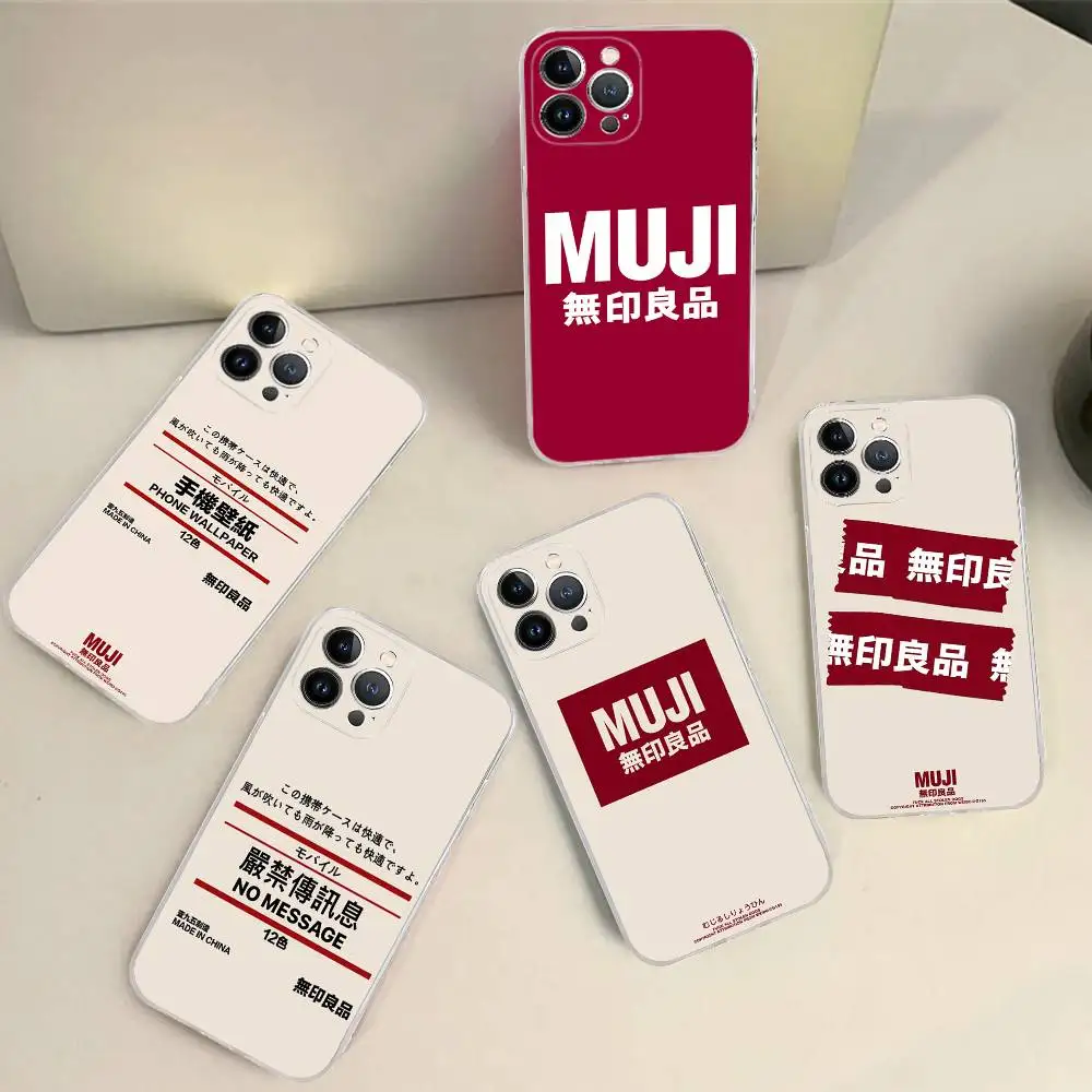 Прозрачный чехол для iPhone 17, 16, 15, 14, 13, 12 Mini, 11 Pro Max от модного бренда Muji