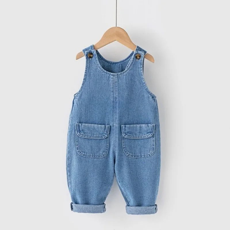 IENENS Baby Clothes Overalls Jeans Classic Girl Boy Dungarees Spring Toddler Pants 0-5 Years Kids Casual Trousers Child Clothing