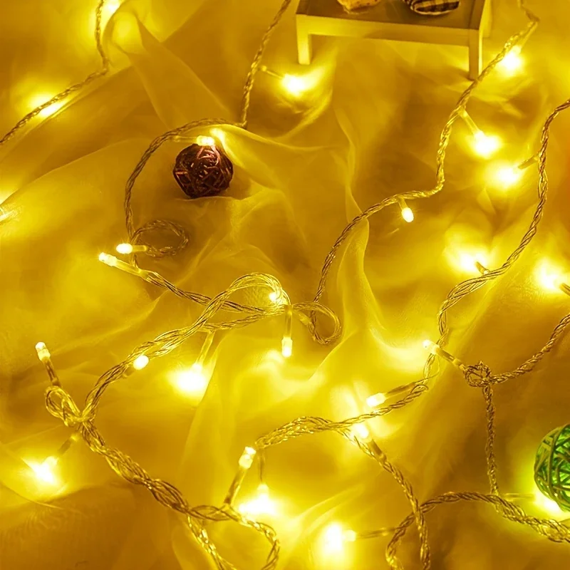 1pc 10/20/40/80LED Battery Powered String Lights Waterproof Fairy Light For Home Garden Party Tree Indoor Outdoor Festival Decor