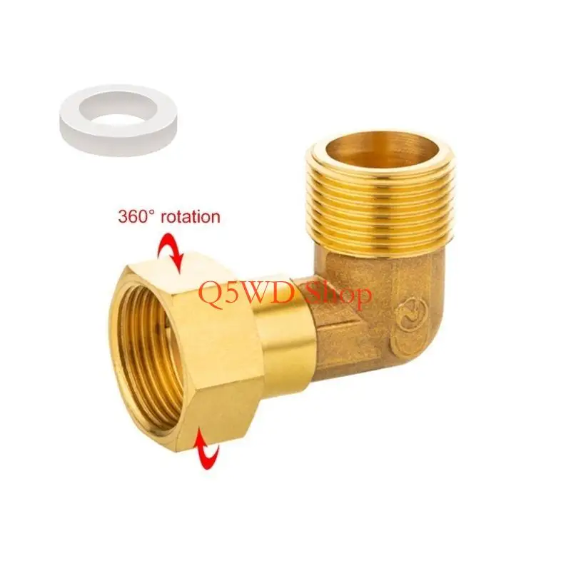 

Q5WD, 2 шт., прочное латунное колено 3/4 дюйма, 90 градусов, с наружной и внутренней резьбой для шлангов для садовых и кухонных