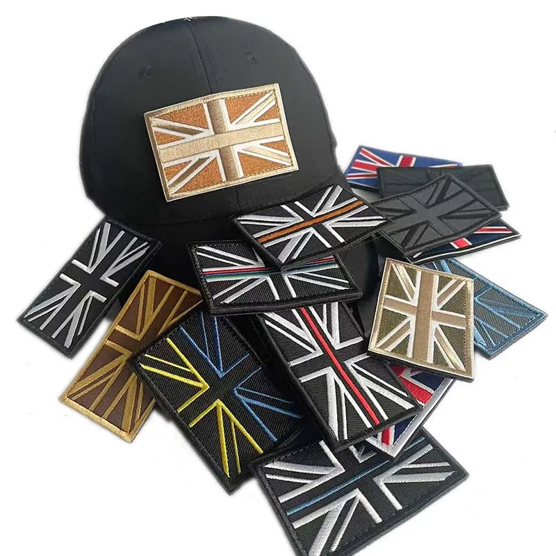 Britische Flagge Vereinigtes Königreich Taktische Abzeichen Stoffapplikation Stickerei Militärpatches, UK-Emblem Union Jack IR Reflektierender Aufnäher – Detail 2