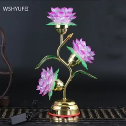 Exquisite Lotus candlestick Buddha Front Supply  S-shaped Buddhist candlestick Vintage Living Room Decoration