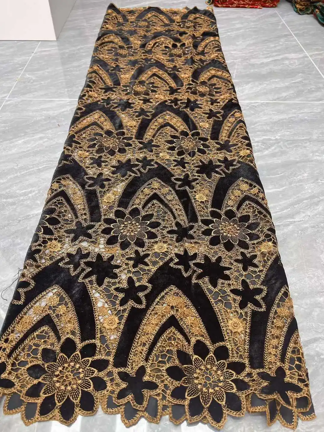 

Fabric with Embroidery for Wedding Party, Exquisite Dress Series, Advanced Europe Luxury, Top Quality, Austria Novelty