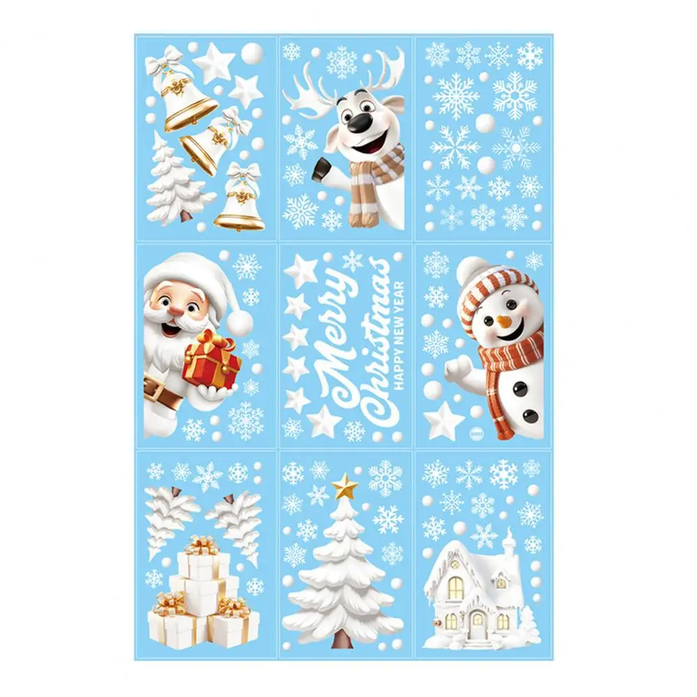 Winter Wonderland Decorations Winter Wonderland Christmas Window Decorations 18 Sheets Snowflake Santa Claus Stickers for Xmas