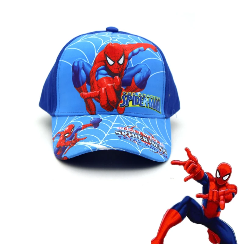 Spider-Man Baseball Cap Frozen Elsa Hat Super Hero Princess Hoeden Jongens en meisjes Outdoor Zonnehoed Ademend Mesh Duck Tong Caps