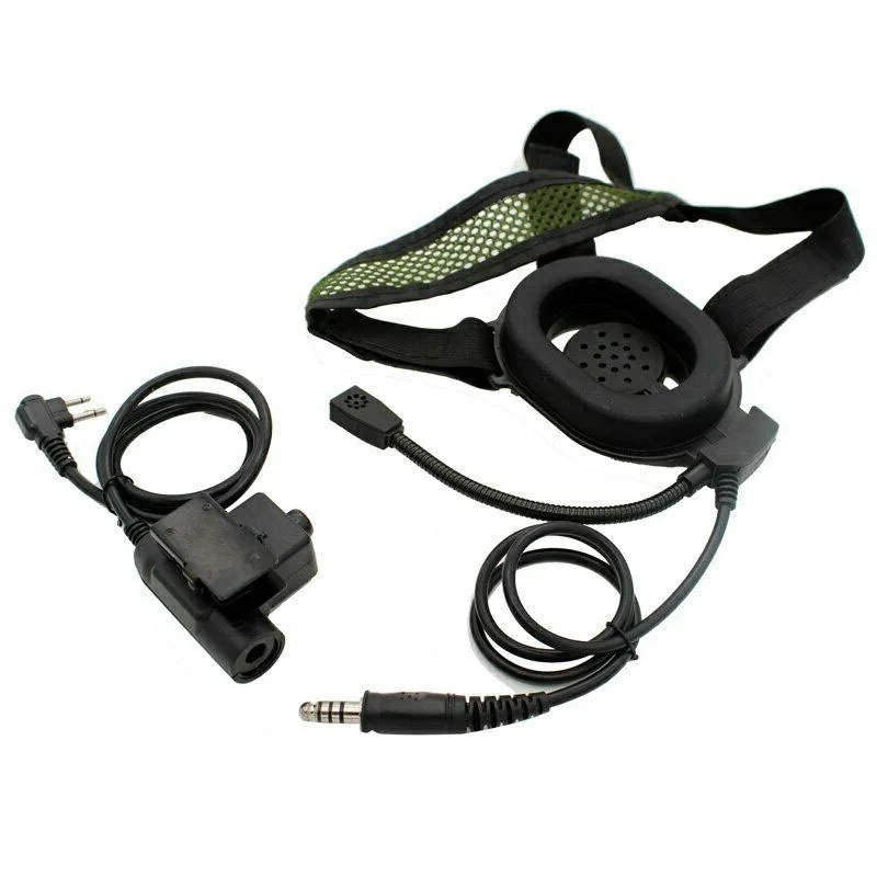 HD01 Z Tactical Bowman Elite II Radio Headset Earpiece With U94 Style PTT 2 Pin For Motorola GP68 GP88 CP200 GP300 CP040 Radio