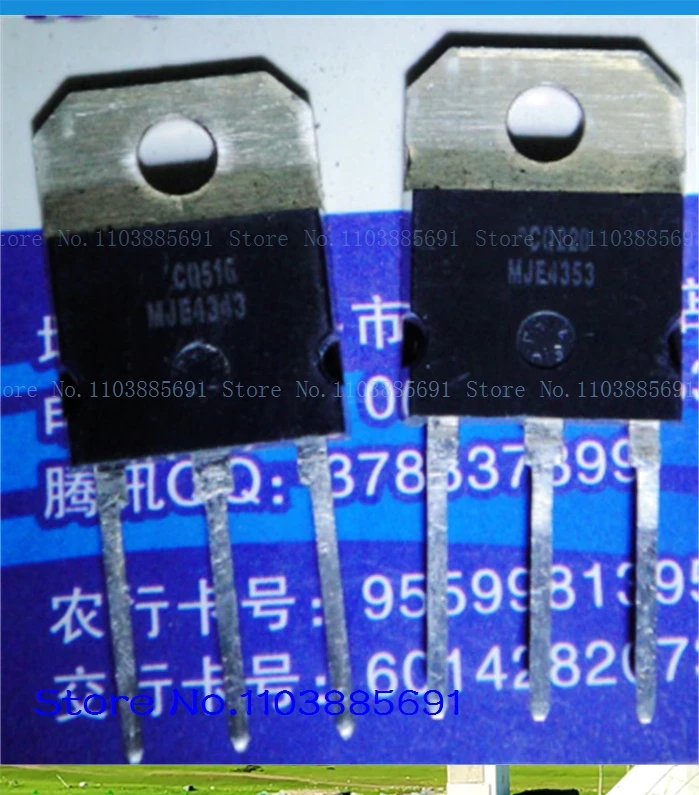 2 pçs/lote = um par MJE4343 MJE4353 TO-3P