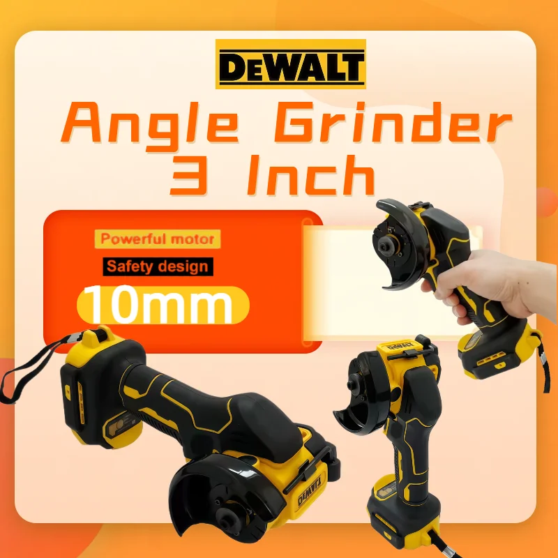 

Аккумуляторная угловая шлифовальная машина DEWALT Mini 3 дюйма для полировки и резки, электроинструмент