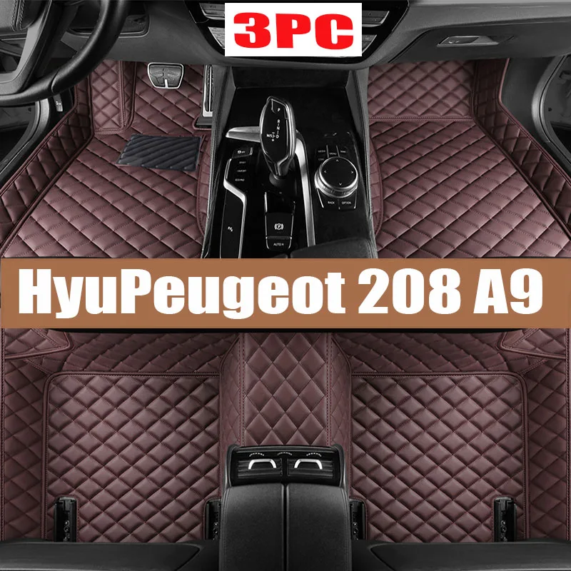 

Car Floor Mats For Peugeot 208 A9 2012~2018 Carpets Luxury Leather Mat Durable Rugs Anti Dirty Pad Set Car Accessories 2013 2014