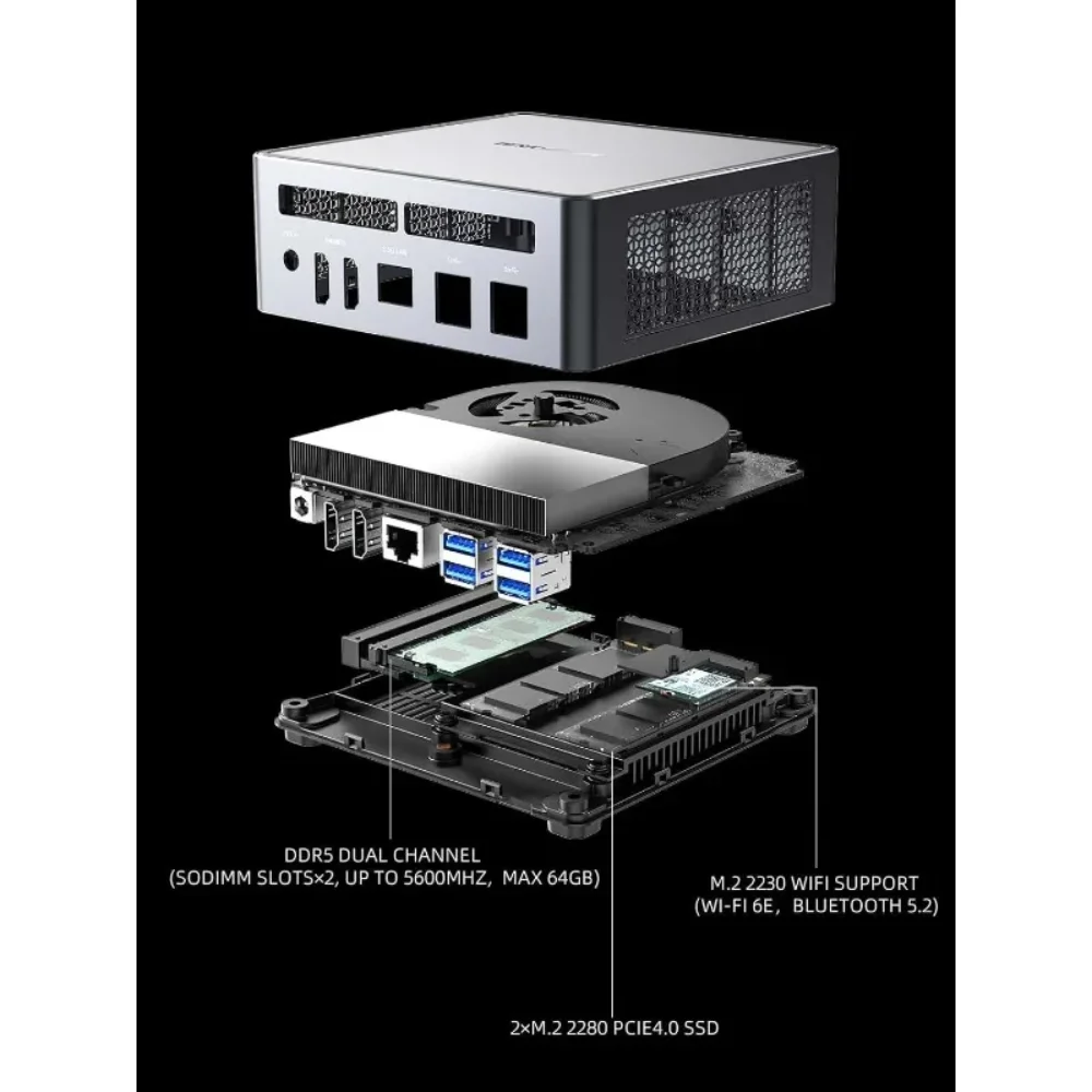 أجهزة الكمبيوتر وملحقاتها Mini PC AMD Ryzen 9 7940HS حتى 5.2 جيجا هرتز 32 جيجا بايت DDR5 1 تيرابايت SSD مع AMD Radeon 780M #4