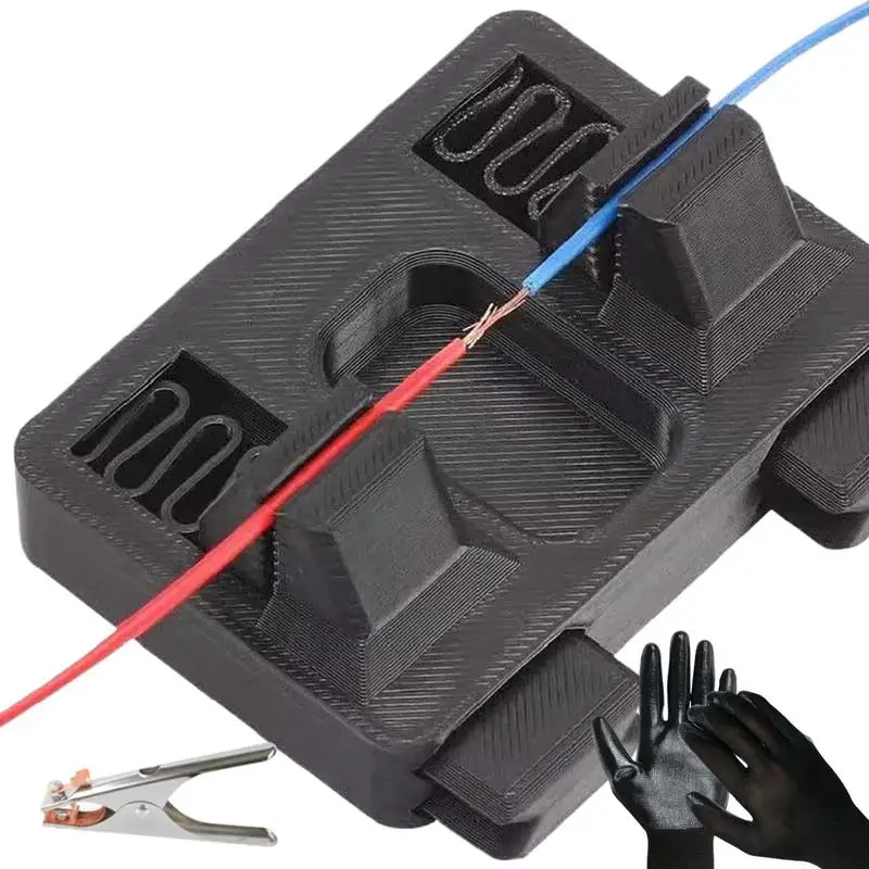

Welding Fixture Stand Thick And Thin Wire Retaining Clip Portable Cable Soldering Clip With Gloves For MIG TIG