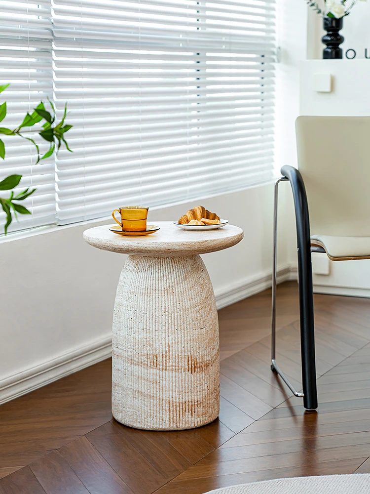 Modern Imitation Cave Stone Small Coffee Table Furniture Designer Art Geometry Home Living Room TV Cabinet Sofa Side Tables