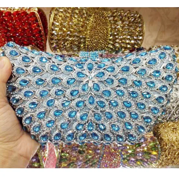 

KHNMEET Luxury Dinner Clutch Evening Bags Female pochette bags crystal Party Purse High-grade Women Wedding Clutch bag SC108