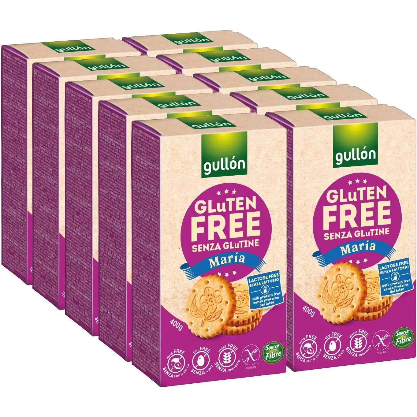 Gullón-Maria gluten-free cookies-Pack of 2 or 10 boxes of 380g each