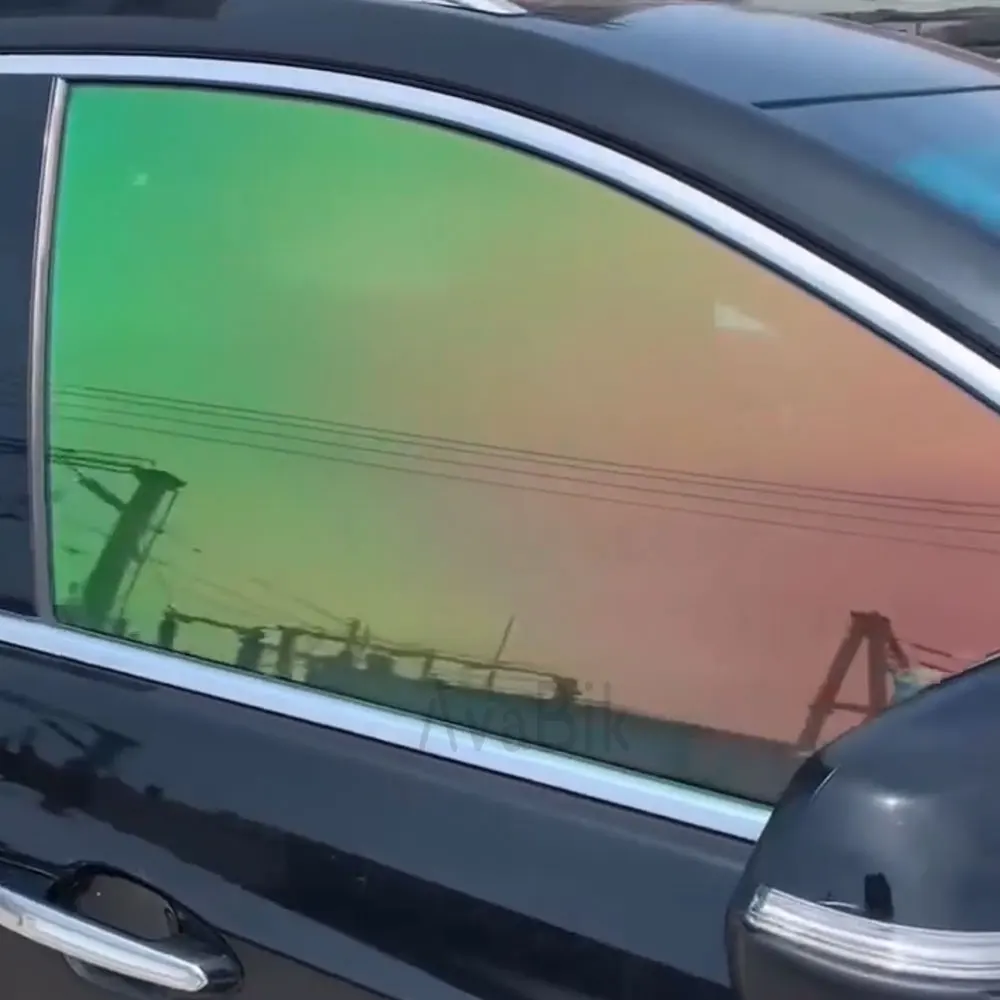 

52 см x 150/300/600 см боковое лобовое стекло автомобиля 80% VLT зеленое стекло тонировочная виниловая пленка-хамелеон солнечной энергии нанокерамика с защитой от ультрафиолета