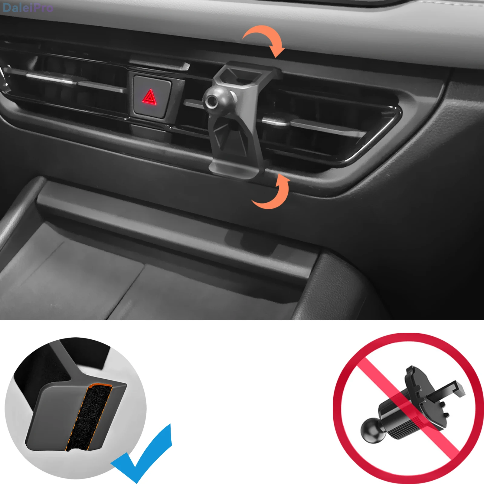 LHD RHD for Volkswagen Tiguan 2024 2025 2026 2027 Tayron Car Phone Holder, Vehicle-Specific Replaceable Car Dashboard Phone Base - view 5