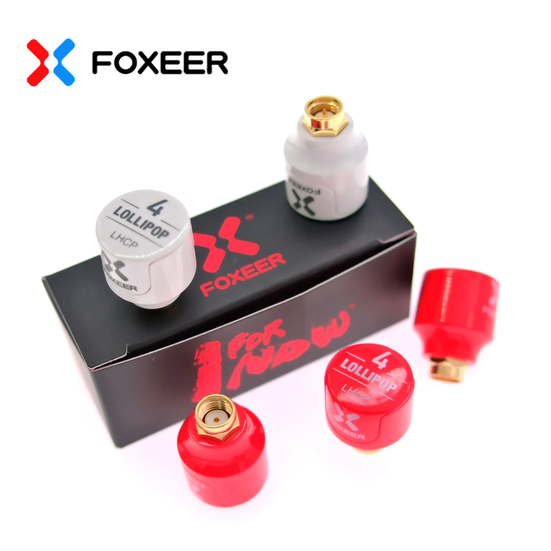2 antenas FPV Foxeer Lollipop 4 V4 Stubby de 2.6DBi 5.8G LHCP RHCP SMA RP-SMA Micro Mushroom para drones FPV RC