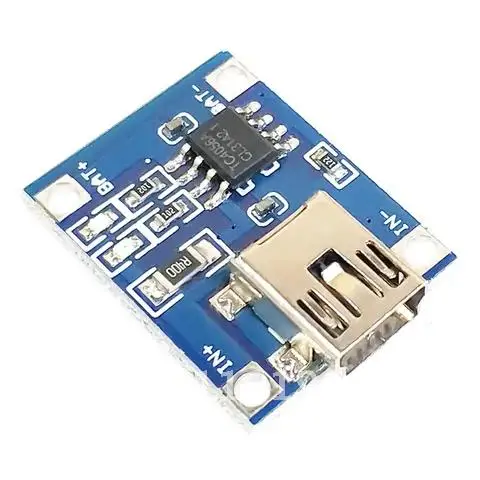 Type-c/Micro/Mini USB 5V 1A 18650 TP4056 Lithium Battery Charger Module Charging Board with Protection Dual Functions 1A Li-ion