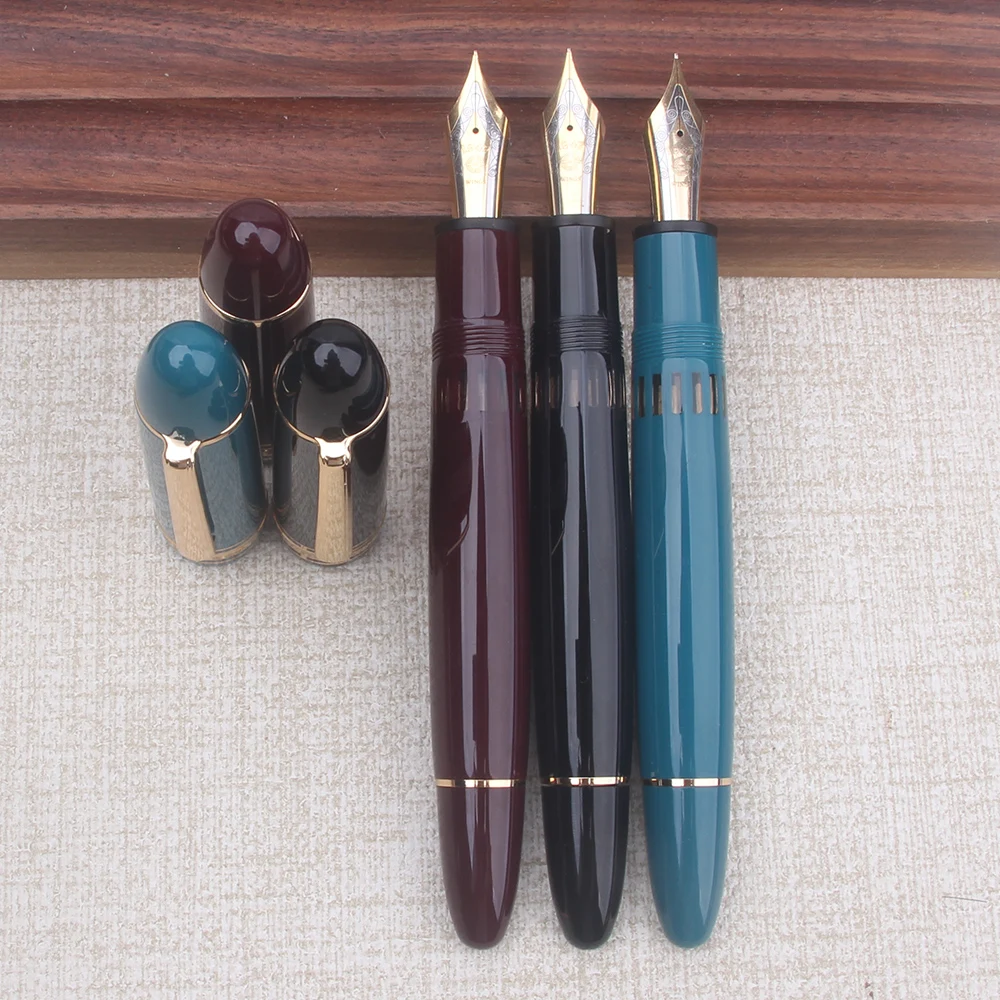Wing Sung 630 Brief Fountain Pen 8# No.8 Iraurita Nib 0.5~0.7mm Nib Piston Resin Gold Clip Pen Stationery Business Gifts Writing