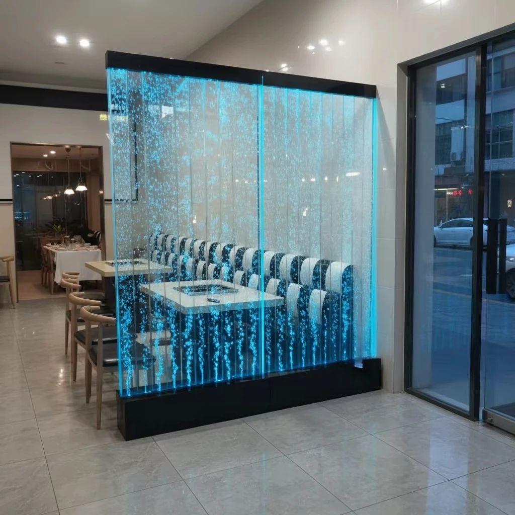 @#Floor Standing Tubular Led Lighting Dancing Bubble Wall for Hotel and Home Decoration