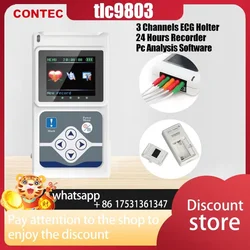 Genuine CONTEC 9803 3 Channels ECG Holter, EKG Holter, Dynamic ECG Monitor System, 24 hours ECG Recorder TLC9803