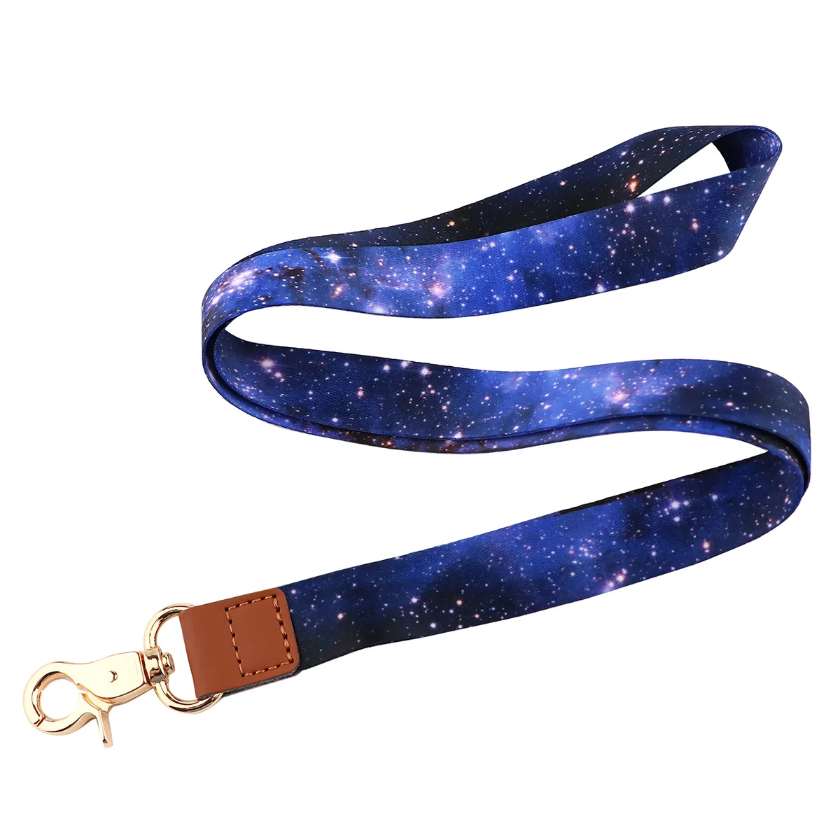 Cordón de estilo cielo estrellado para llavero, cubierta de tarjeta de identificación, soporte de insignia de teléfono móvil, llavero, correas de
