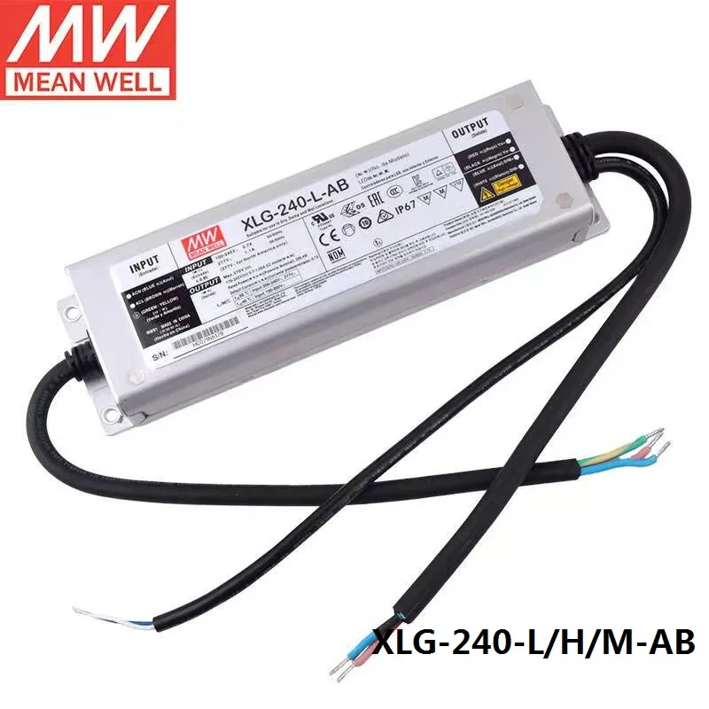 

MEANWELL XLG-240-L-AB O/P +178~342V700mA Constant Power Mode LED lighting Driver AC-DC water proof IP67 3 in 1 dimming PFC