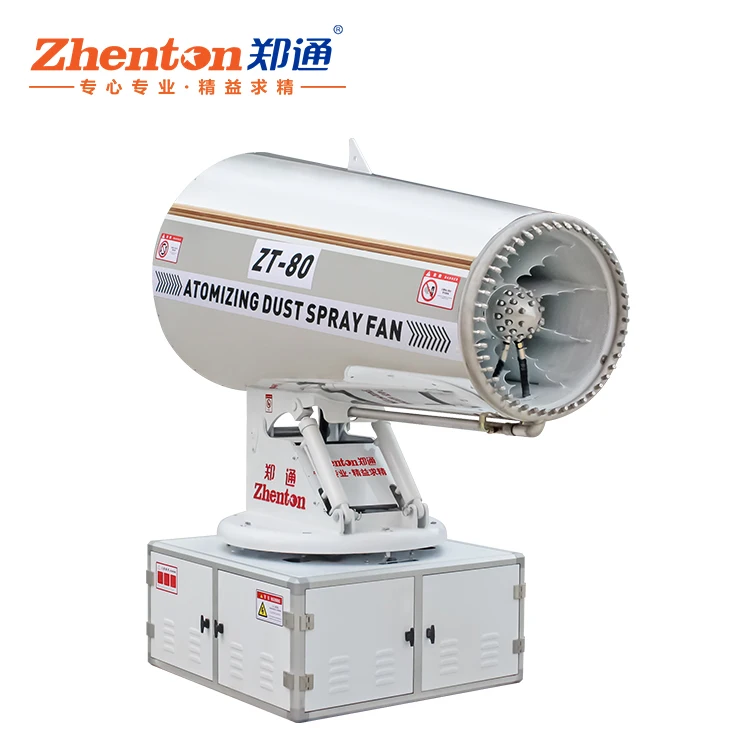 Équipement de pulvérisation avec générateur pour projets de construction en Malaisie Canon de brumisation de poussière entièrement automatique en métal