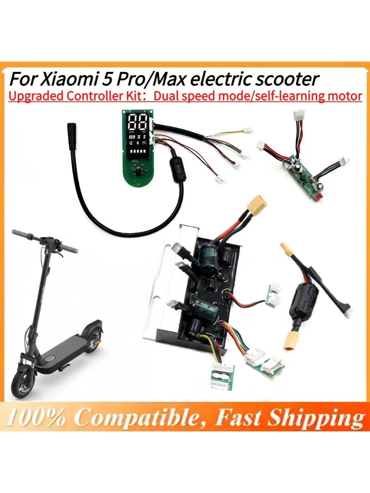 Verbessertes 55 km/h E-Scooter-Controller-Kit für Xiaomi 5 PRO/MAX Scooter - Geschwindigkeitsfreischaltung, Motor-Selbstlern-Motherboard-Ersatz