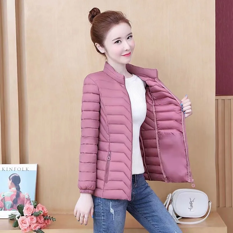 Women Parkas Winter Jacket Down Cotton Jacket Warm 2024 New Korean Casual Lightweight Solid Color Parka Female Snow Coat Outwear